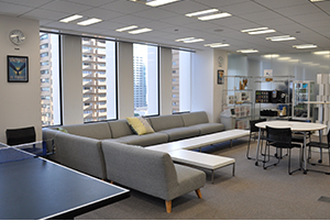 Twitter社員の癒しと交流の場となるフリースペース